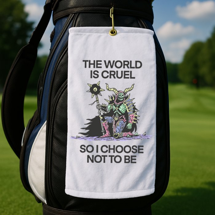 The World Is Cruel So I Choose Not To Be Golf Towel