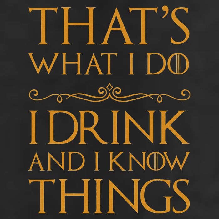Thats What I Do I Drink And I Know Things 7 Panel Mesh Trucker Snapback Hat