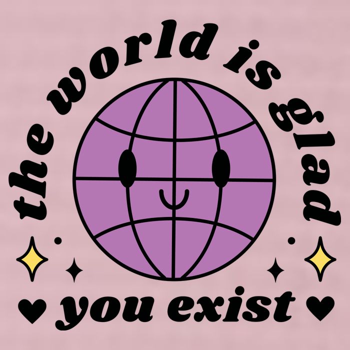 The World Is Glad You Exist Mental Health 25L Jumbo Tote