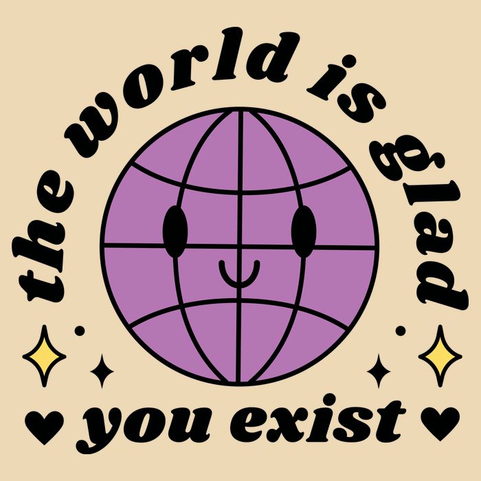 The World Is Glad You Exist Mental Health Bag