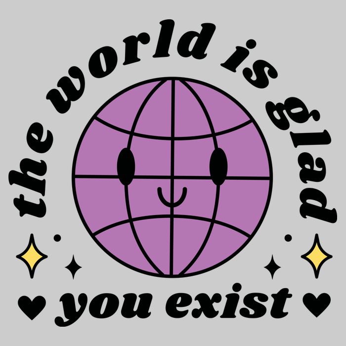 The World Is Glad You Exist Mental Health Tie-Dye T-Shirt