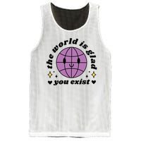 The World Is Glad You Exist Mental Health Mesh Reversible Basketball Jersey Tank