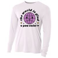 The World Is Glad You Exist Mental Health Cooling Performance Long Sleeve Crew