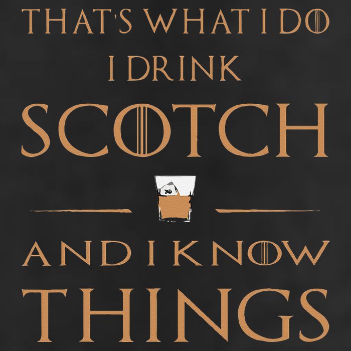 That's What I Do I Drink Scotch and I Know Things  Garment-Dyed Fleece Hoodie