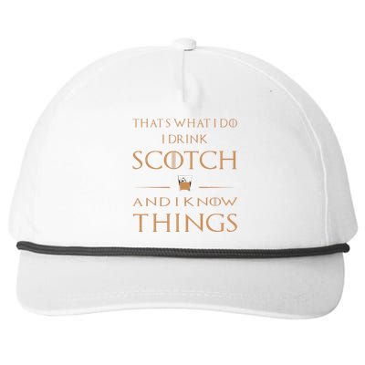 That's What I Do I Drink Scotch and I Know Things  Snapback Five-Panel Rope Hat