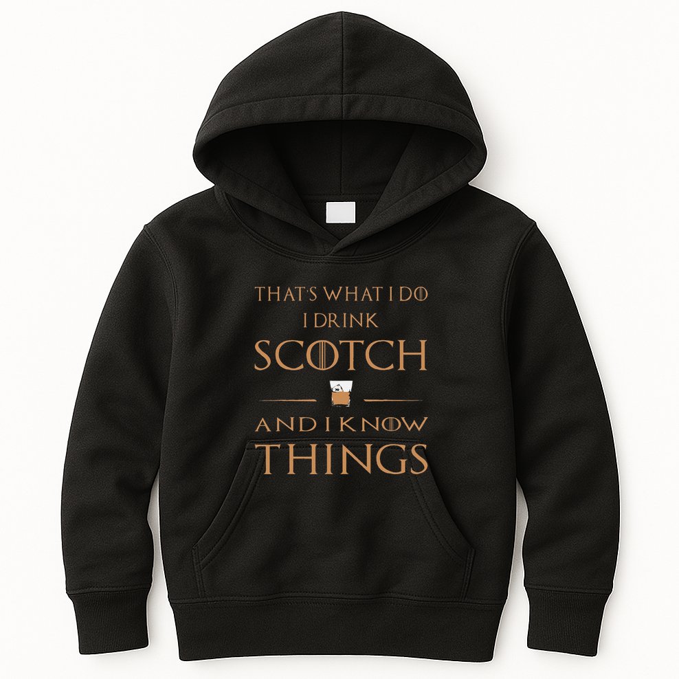 That's What I Do I Drink Scotch and I Know Things  Kids Hoodie