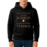That's What I Do I Drink Scotch and I Know Things  Kids Hoodie