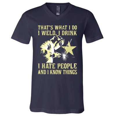 That's What I Do I Read Books And I Know Things Reading V-Neck T-Shirt