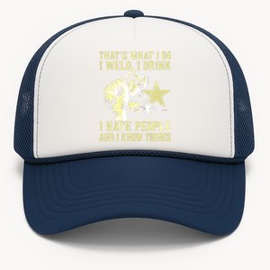 That's What I Do I Read Books And I Know Things Reading Trucker Hat