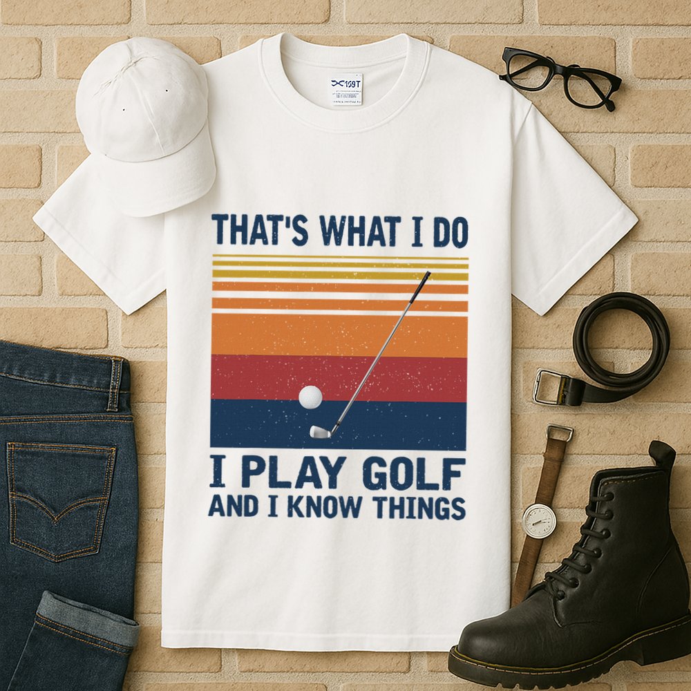 ThatS What I Do I Play Golf And I Know Things Tall T-Shirt