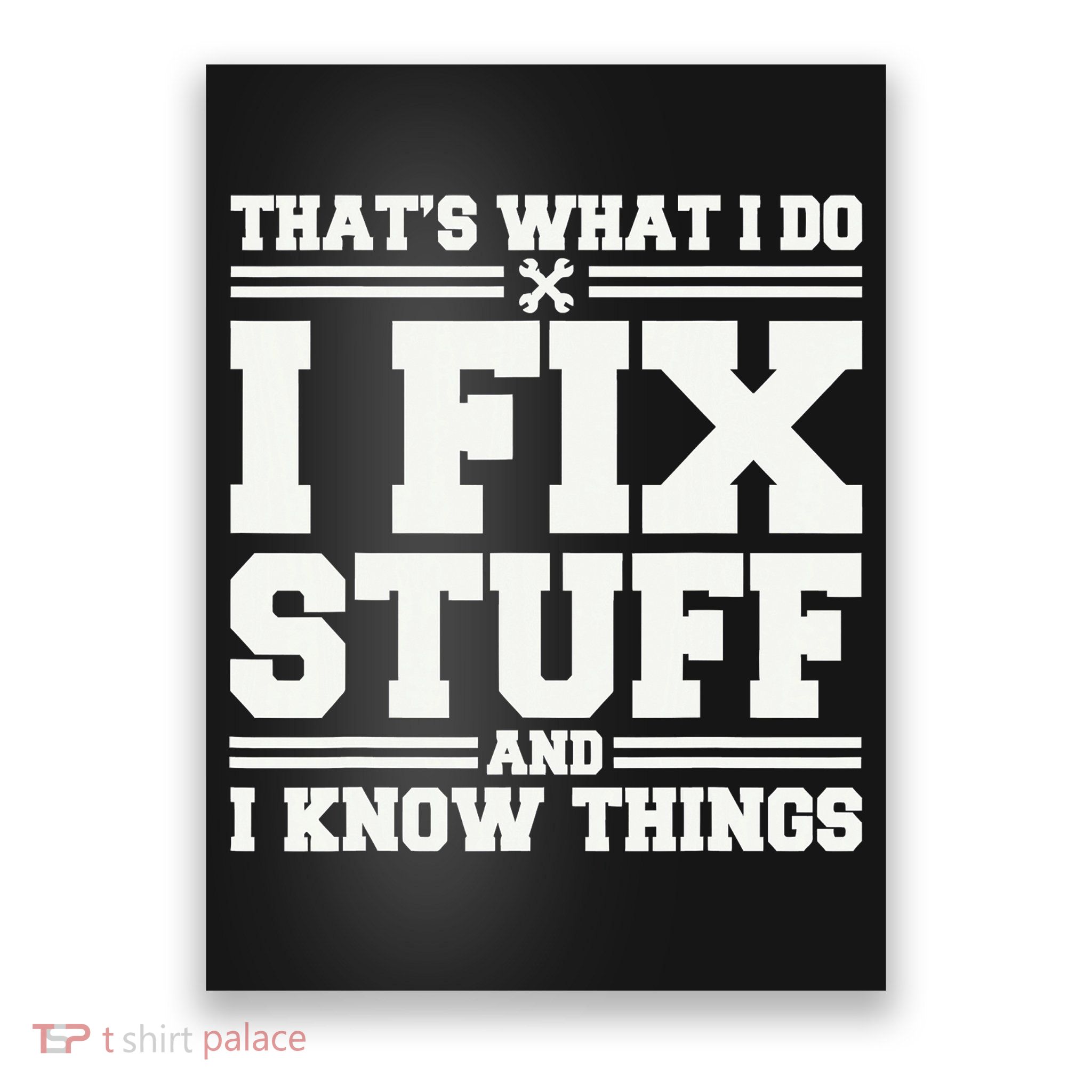 That's What I Do I Fix Stuff And I Know Things Funny Saying Poster