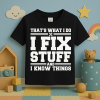 That's What I Do I Fix Stuff And I Know Things Funny Saying Toddler T-Shirt