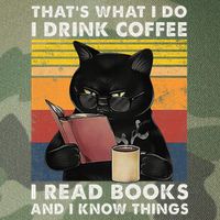 That's What I Do I Drink Coffee I Read Books Retro Black Cat Legacy Tie Dye Trucker Hat
