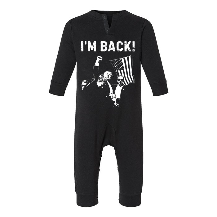 Trump Won IM Back! Win Inauguration 47th Us President 2025 Infant Fleece One Piece