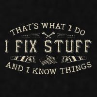 ThatS What I Do I Fix Stuff And I Know Things Funny Dad Ladies PosiCharge Tri-Blend Wicking Tank