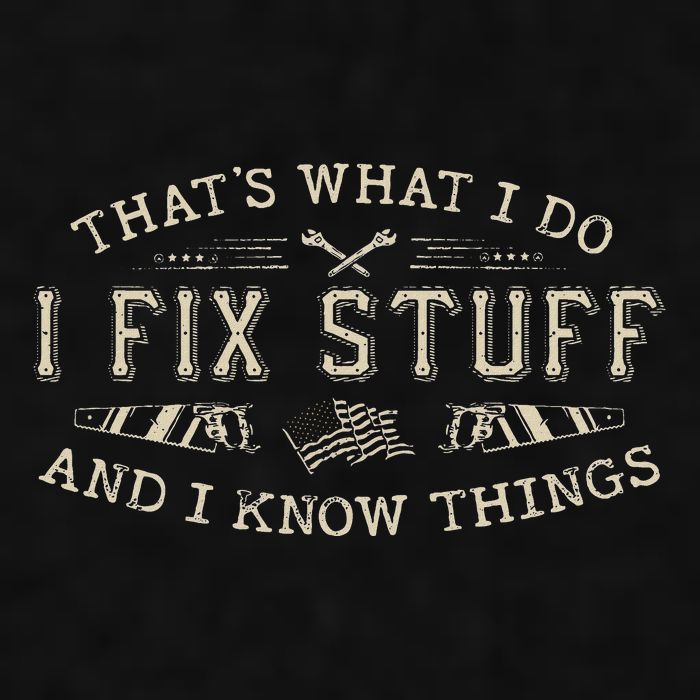ThatS What I Do I Fix Stuff And I Know Things Funny Dad Ladies PosiCharge Tri-Blend Wicking Tank