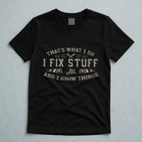 ThatS What I Do I Fix Stuff And I Know Things Funny Dad T-Shirt