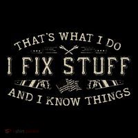ThatS What I Do I Fix Stuff And I Know Things Funny Dad Sustainable Beanie
