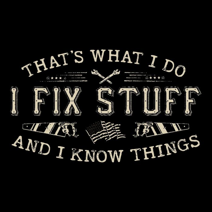 ThatS What I Do I Fix Stuff And I Know Things Funny Dad 16 in Basic Backpack