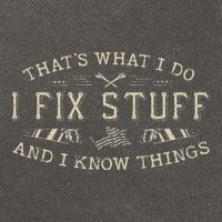 ThatS What I Do I Fix Stuff And I Know Things Funny Dad Cotton Canvas Backpack
