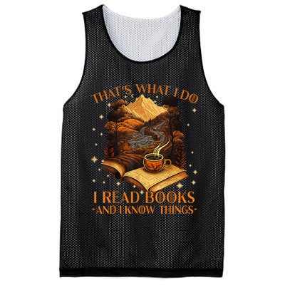 That's What I Do I Read Books And I Know Things Reading Mesh Reversible Basketball Jersey Tank