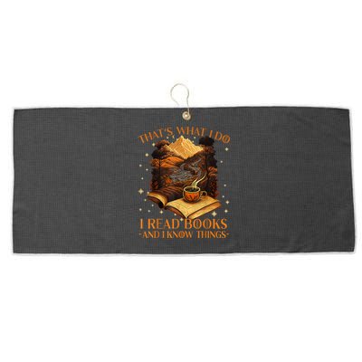 That's What I Do I Read Books And I Know Things Reading Large Microfiber Waffle Golf Towel