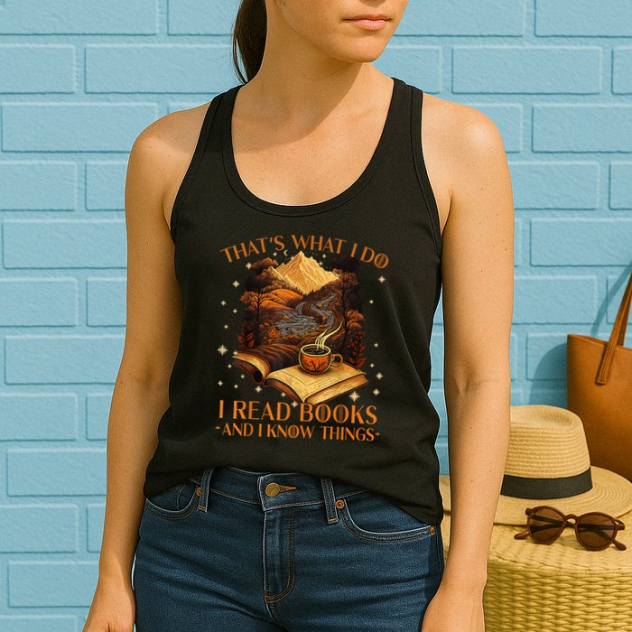 That's What I Do I Read Books And I Know Things Reading Womens Tank Top