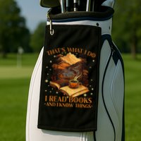 That's What I Do I Read Books And I Know Things Reading Golf Towel
