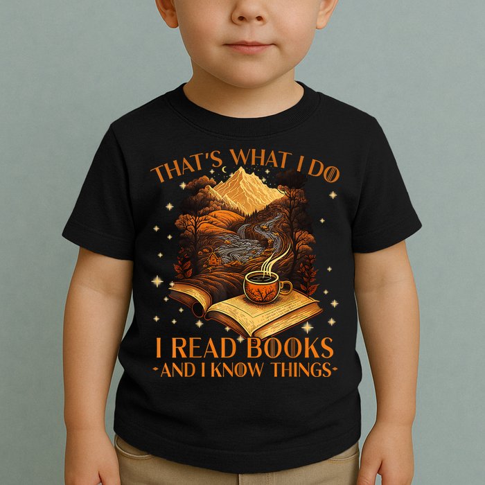That's What I Do I Read Books And I Know Things Reading Toddler T-Shirt