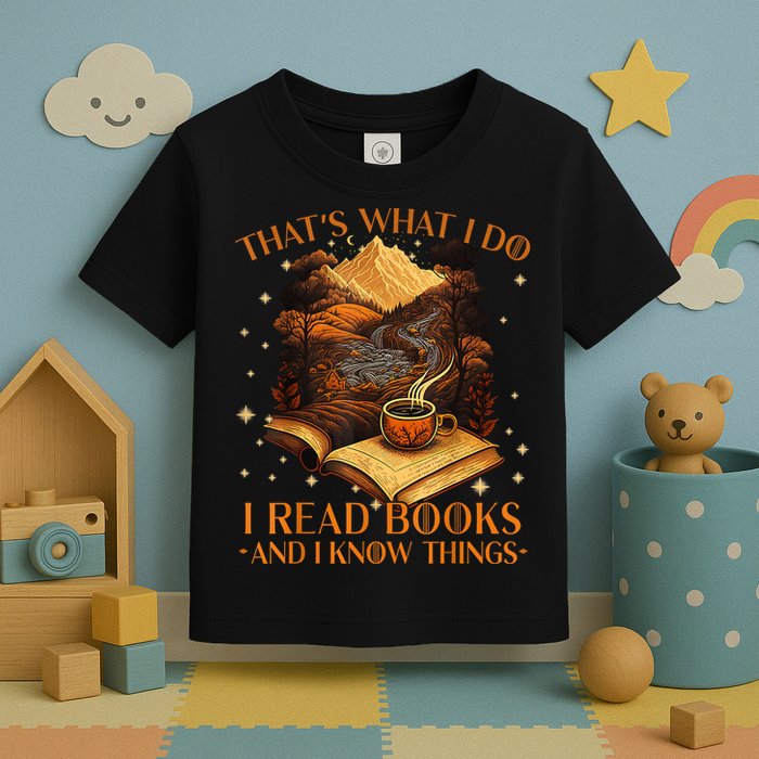 That's What I Do I Read Books And I Know Things Reading Toddler T-Shirt