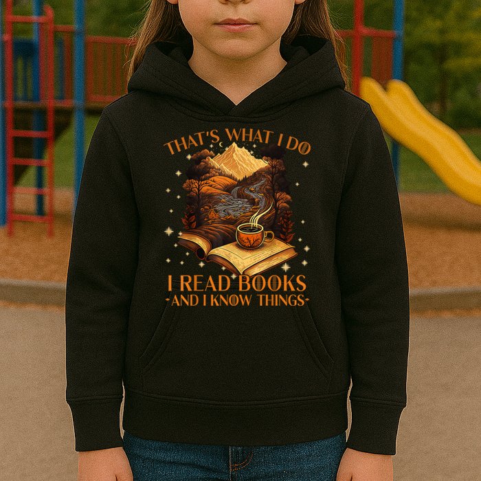 That's What I Do I Read Books And I Know Things Reading Kids Hoodie