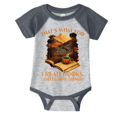 That's What I Do I Read Books And I Know Things Reading Infant Baby Jersey Bodysuit