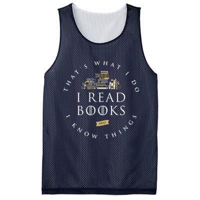That's What I Do I Read Books And I Know Things Reading Mesh Reversible Basketball Jersey Tank