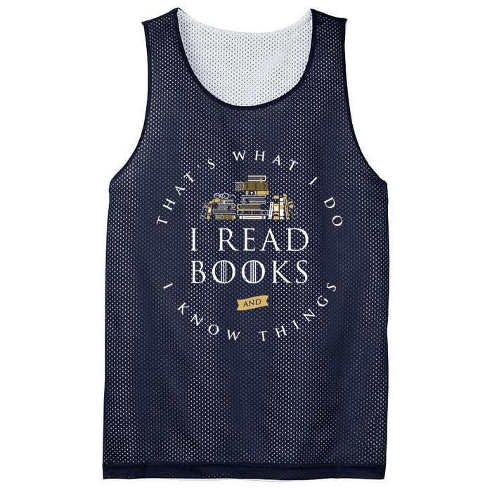 That's What I Do I Read Books And I Know Things Reading Mesh Reversible Basketball Jersey Tank