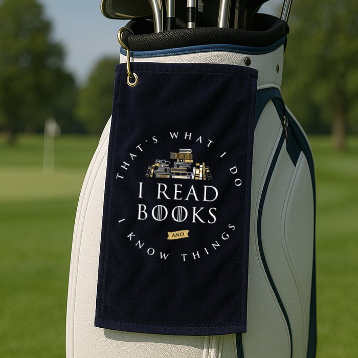 That's What I Do I Read Books And I Know Things Reading Golf Towel