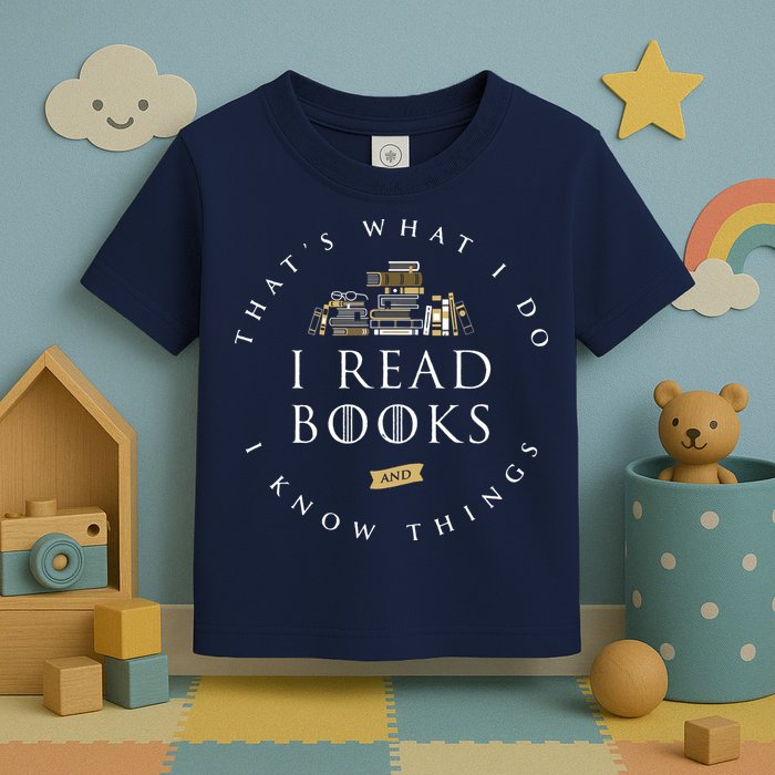 That's What I Do I Read Books And I Know Things Reading Toddler T-Shirt
