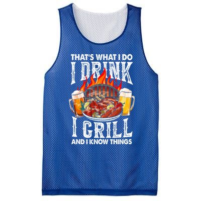 Thats What I Do I I Grill And Know Things Bbq Beer Cute Gift Mesh Reversible Basketball Jersey Tank