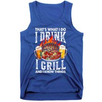 Thats What I Do I I Grill And Know Things Bbq Beer Cute Gift Tank Top