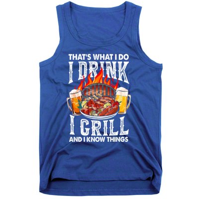 Thats What I Do I I Grill And Know Things Bbq Beer Cute Gift Tank Top