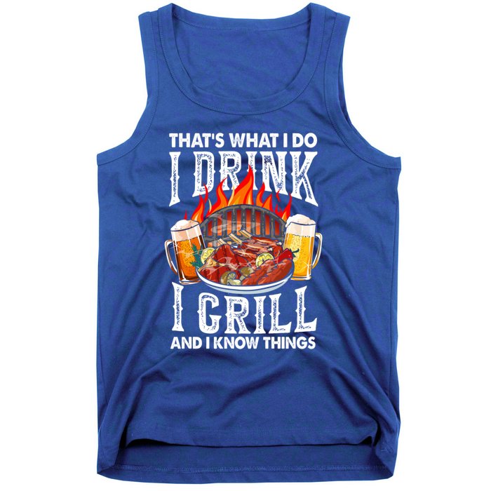 Thats What I Do I I Grill And Know Things Bbq Beer Cute Gift Tank Top