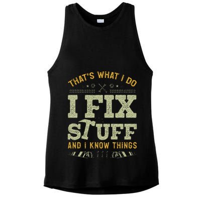 Thats What I Do I Read Books And I Know Things Funny Reading Ladies PosiCharge Tri-Blend Wicking Tank