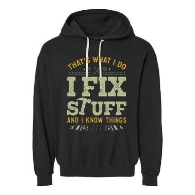 Thats What I Do I Read Books And I Know Things Funny Reading Garment-Dyed Fleece Hoodie