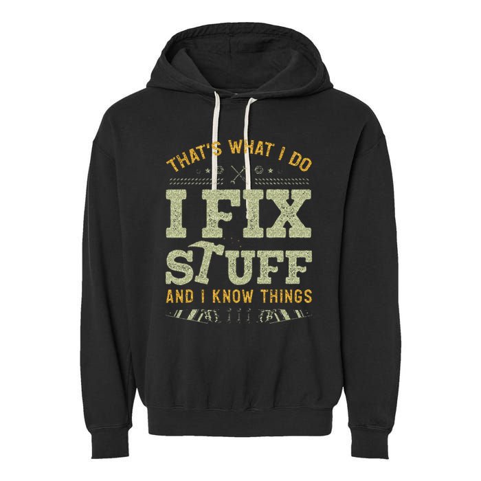 Thats What I Do I Read Books And I Know Things Funny Reading Garment-Dyed Fleece Hoodie