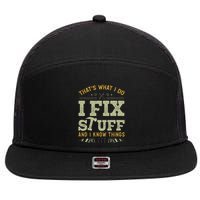 Thats What I Do I Read Books And I Know Things Funny Reading 7 Panel Mesh Trucker Snapback Hat