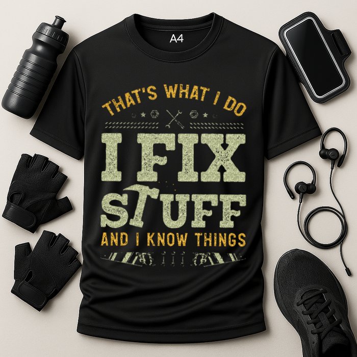 Thats What I Do I Read Books And I Know Things Funny Reading Performance Shirt