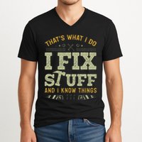 Thats What I Do I Read Books And I Know Things Funny Reading V-Neck T-Shirt
