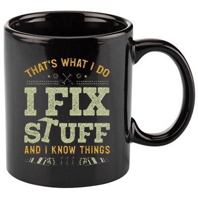 Thats What I Do I Read Books And I Know Things Funny Reading 11oz C Handle Ceramic Mug