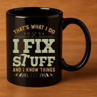 Thats What I Do I Read Books And I Know Things Funny Reading 11oz C Handle Ceramic Mug