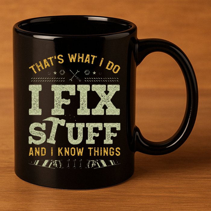 Thats What I Do I Read Books And I Know Things Funny Reading 11oz C Handle Ceramic Mug