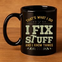 Thats What I Do I Read Books And I Know Things Funny Reading 11oz C Handle Ceramic Mug